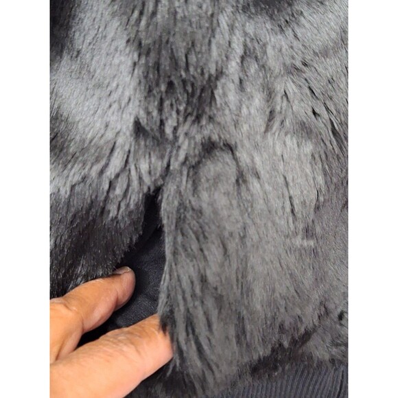 Victoria's Secret LOVE PINK Limited Edition Faux Fur Coat Sz L Hooded Zip Y2K - Picture 8 of 16